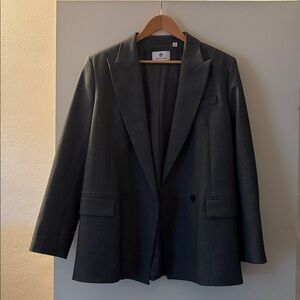 Aritzia Dark Gray Blazer Babaton